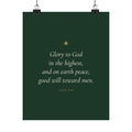 Glory to God in the Highest Poster | Luke 2:14 Christmas Wall Art Print