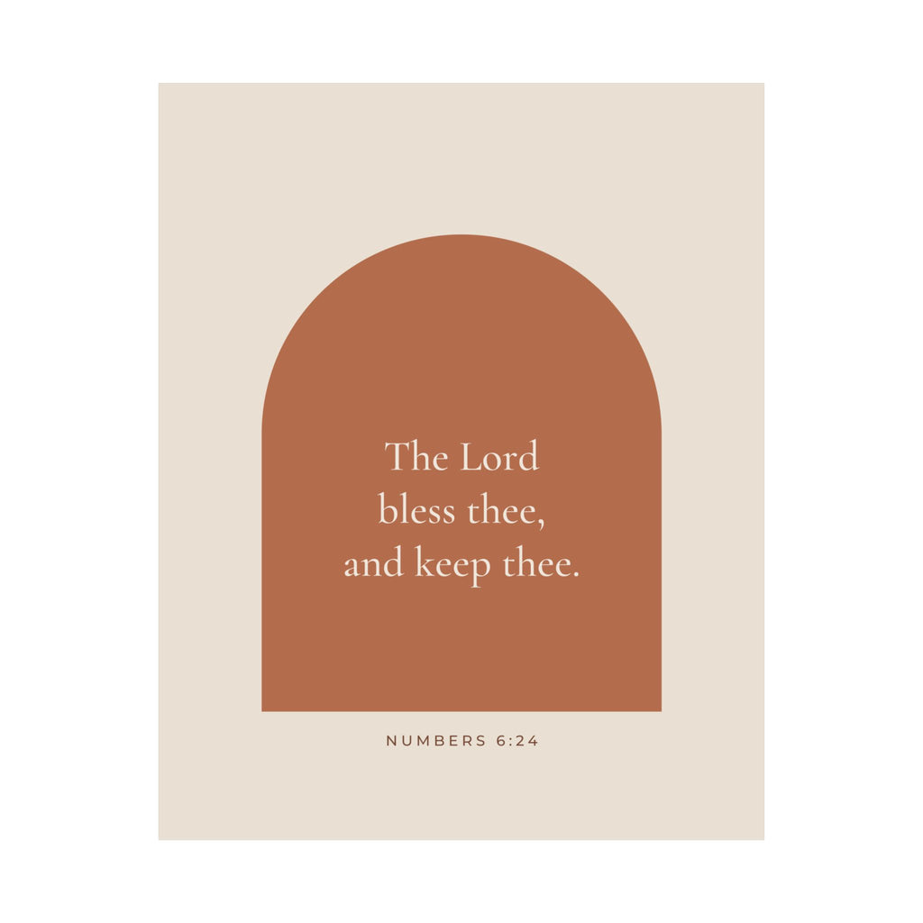The Lord Bless Thee and Keep Thee Poster | Numbers 6:24 Nursery Wall Art