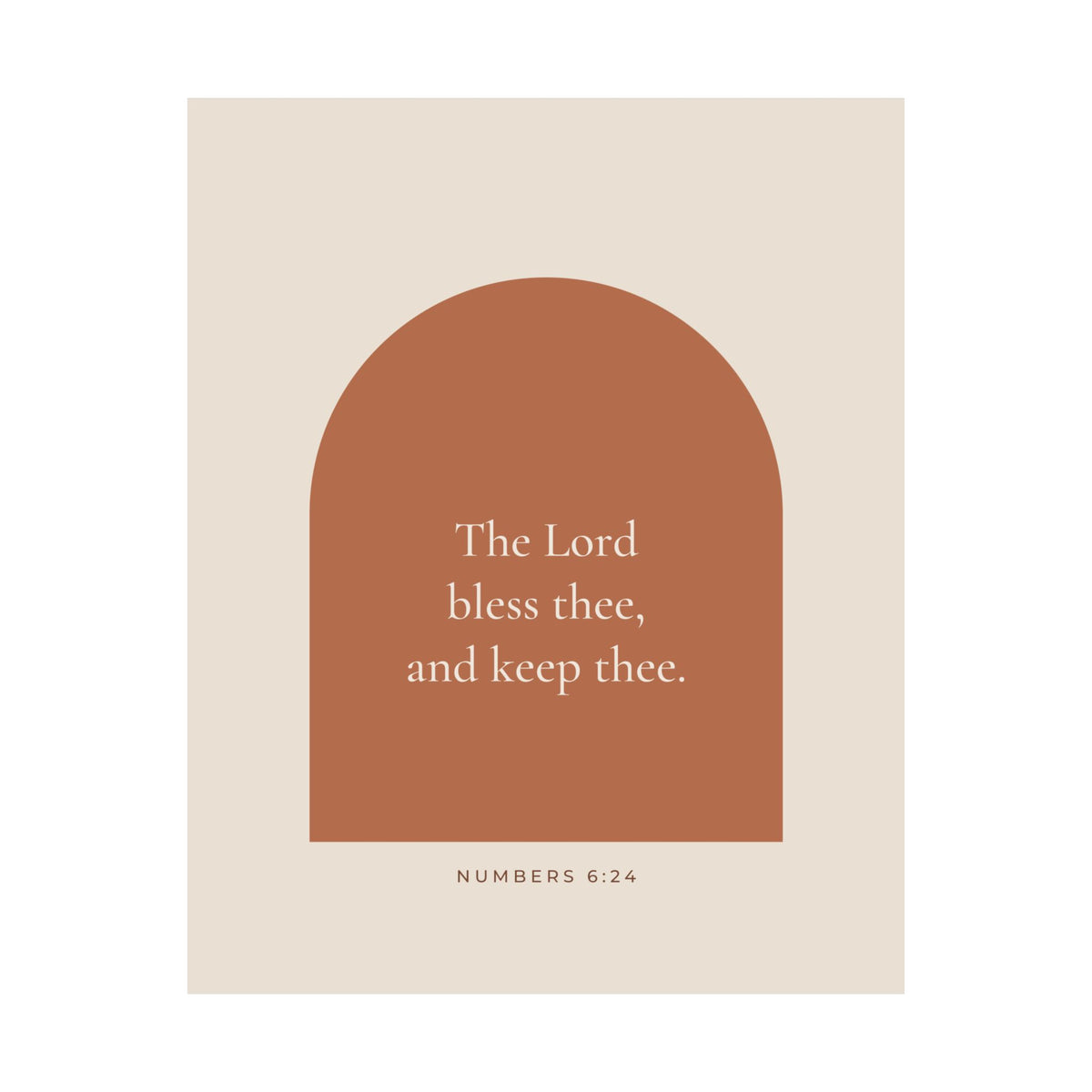 The Lord Bless Thee and Keep Thee Poster | Numbers 6:24 Nursery Wall Art