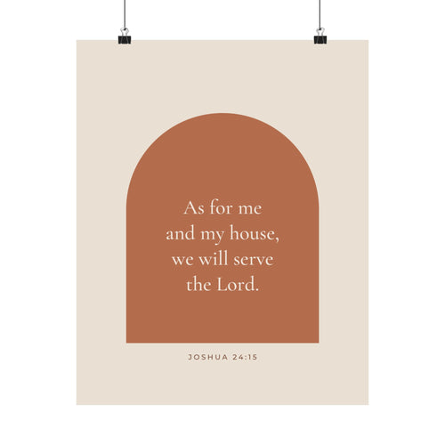 As for Me and My House Poster | Joshua 24:15 Terracotta Arch Wall Art