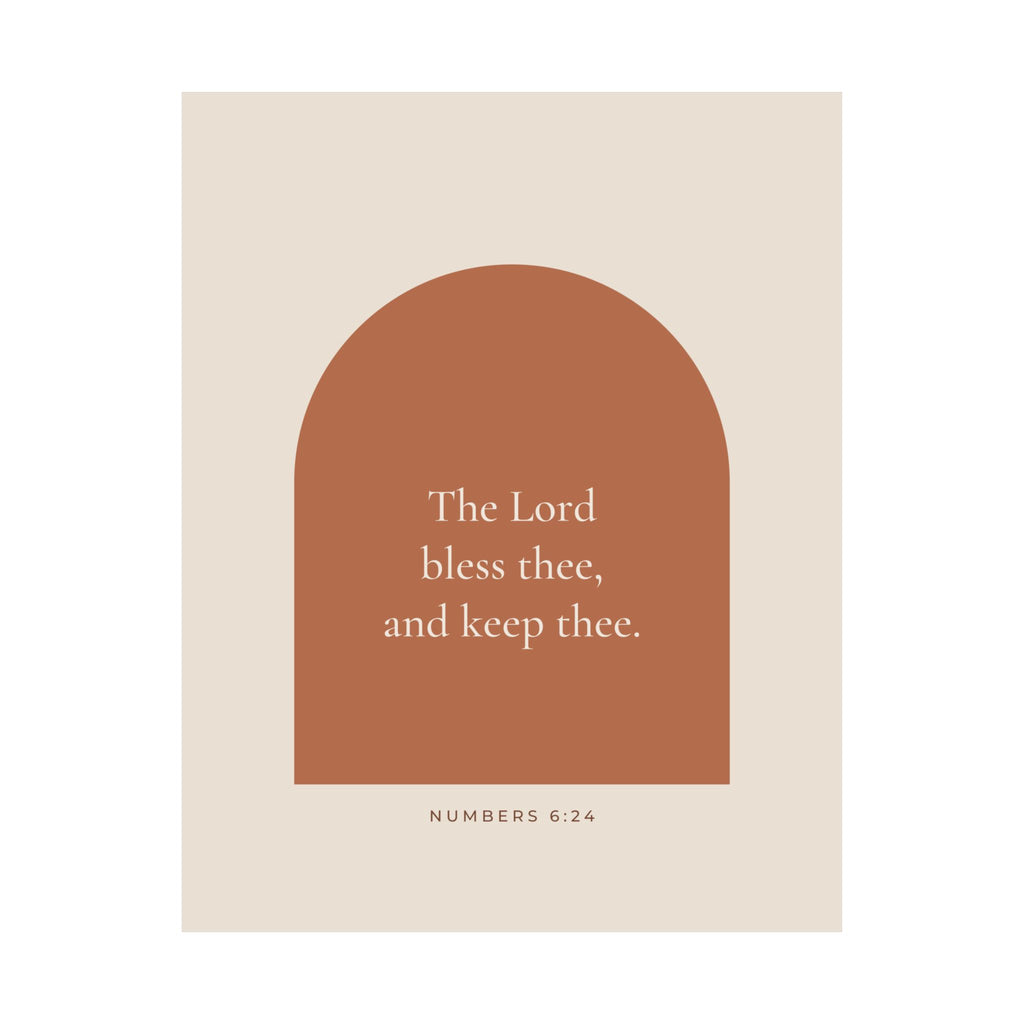 The Lord Bless Thee and Keep Thee Poster | Numbers 6:24 Nursery Wall Art