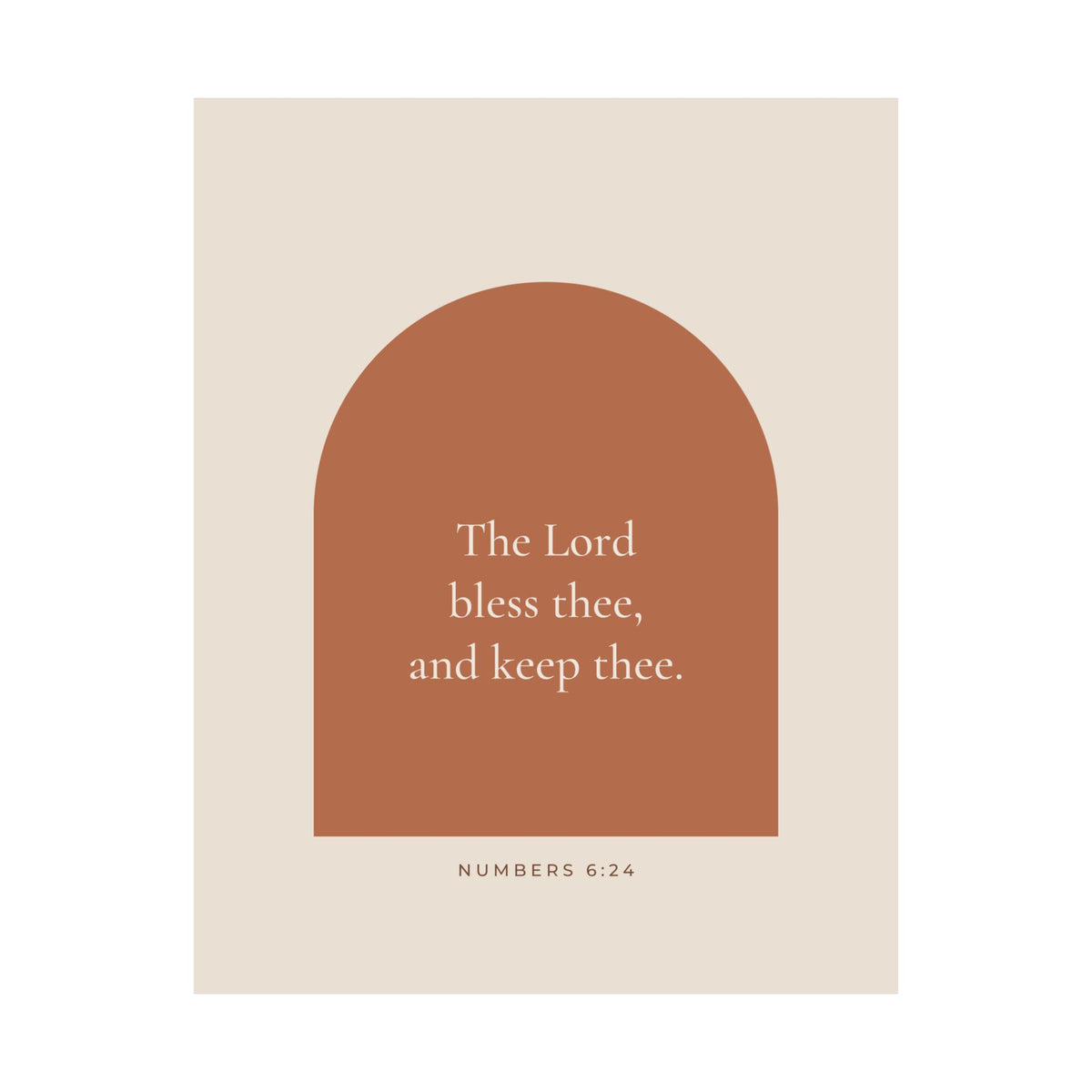 The Lord Bless Thee and Keep Thee Poster | Numbers 6:24 Nursery Wall Art
