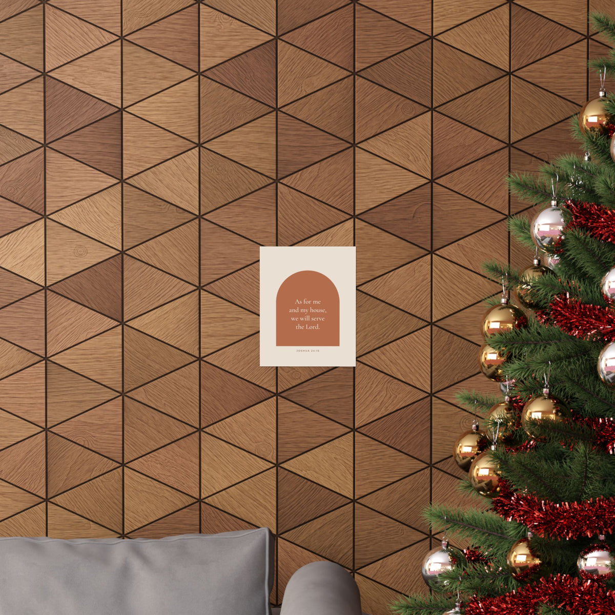 As for Me and My House Poster | Joshua 24:15 Terracotta Arch Wall Art