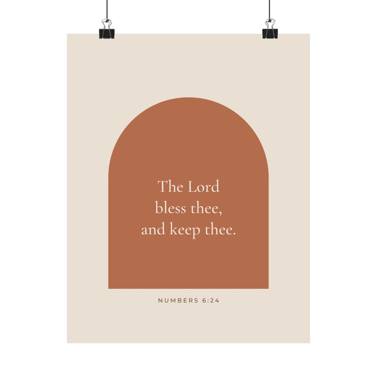 The Lord Bless Thee and Keep Thee Poster | Numbers 6:24 Nursery Wall Art