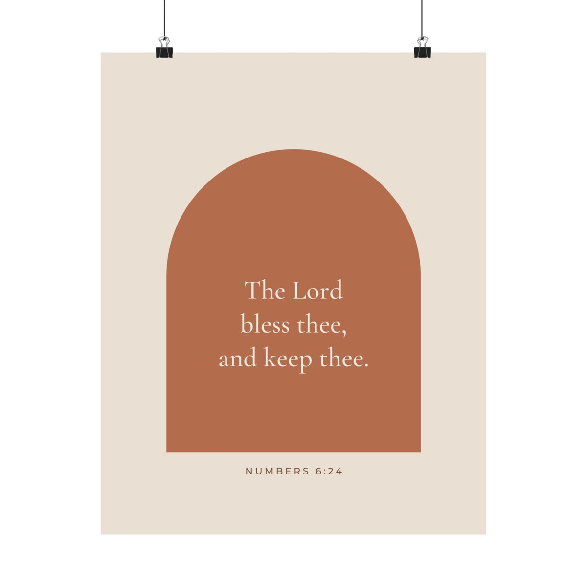 The Lord Bless Thee and Keep Thee Poster | Numbers 6:24 Nursery Wall Art