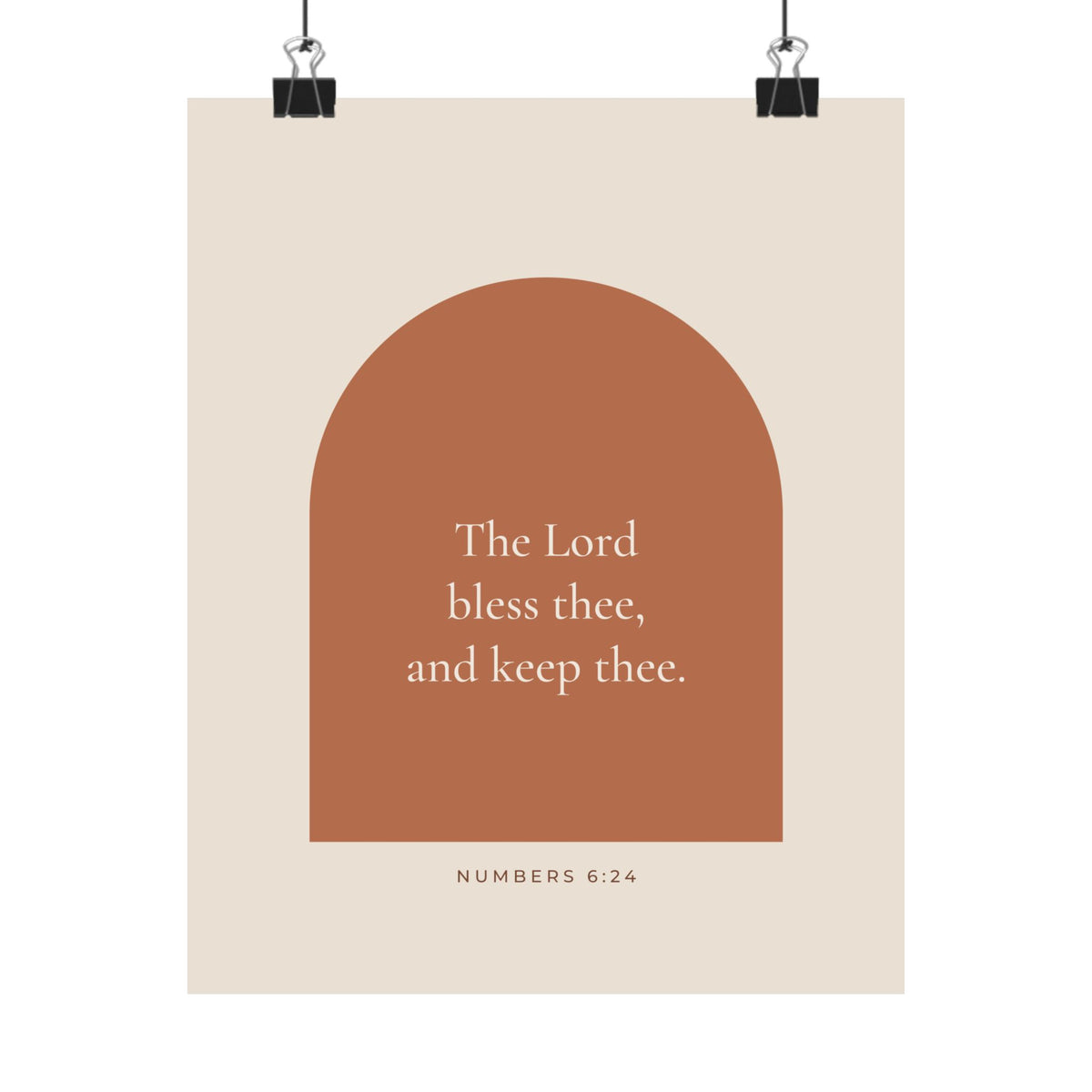 The Lord Bless Thee and Keep Thee Poster | Numbers 6:24 Nursery Wall Art