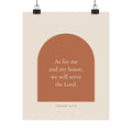 As for Me and My House Poster | Joshua 24:15 Terracotta Arch Wall Art