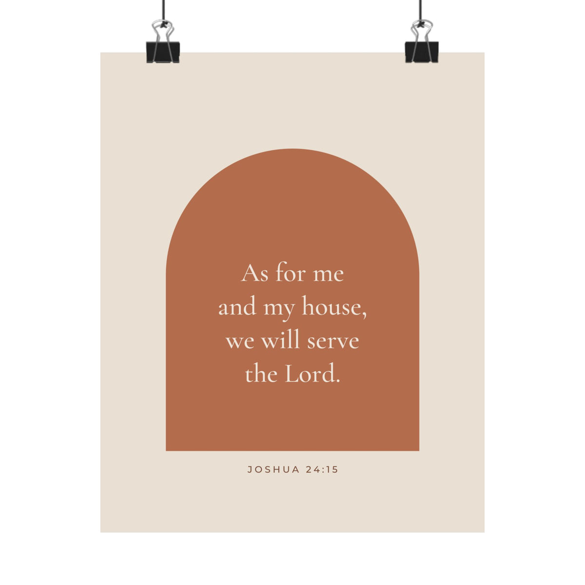 As for Me and My House Poster | Joshua 24:15 Terracotta Arch Wall Art