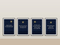 Starry Night Collection | Set of 4 Christmas Scripture Prints
