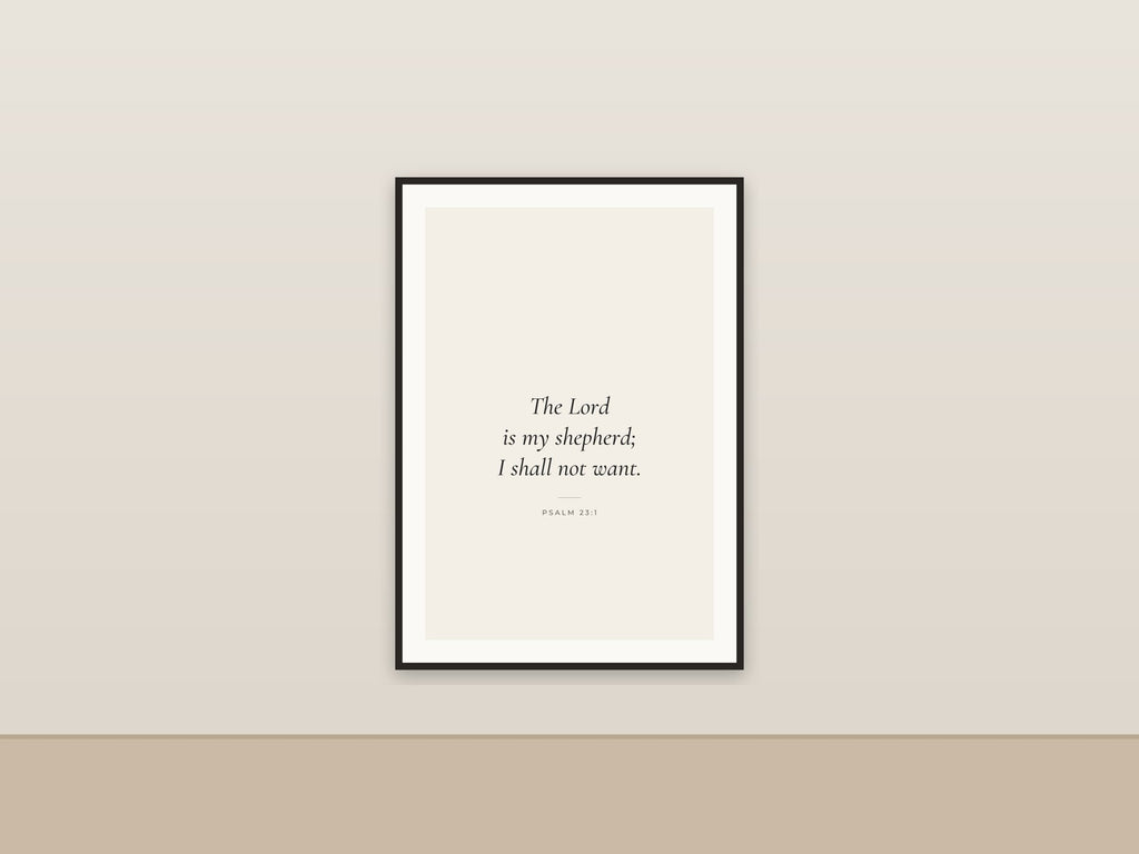 The Lord Is My Shepherd | Psalm 23:1 Printable Wall Art