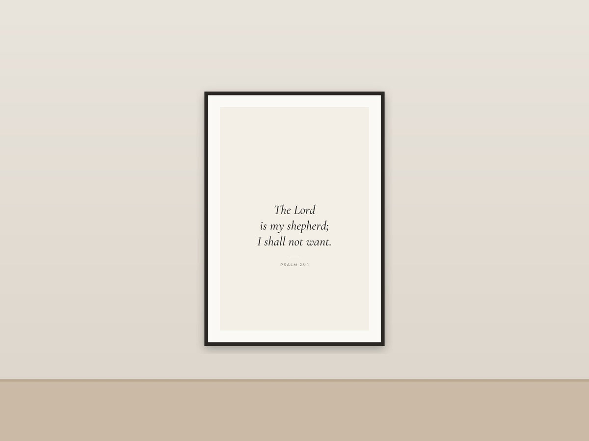 The Lord Is My Shepherd | Psalm 23:1 Printable Wall Art