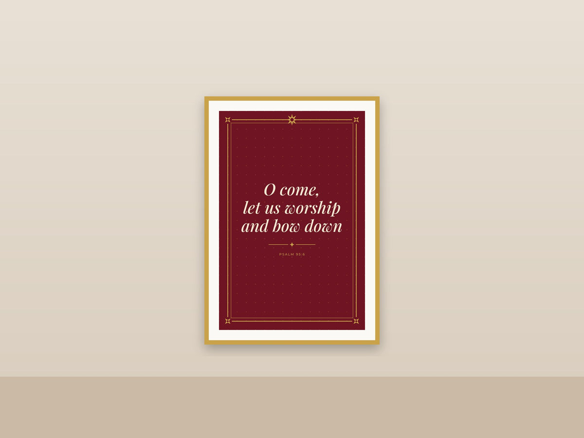 O Come Let Us Worship | Psalm 95:6 Nutcracker Christmas Printable