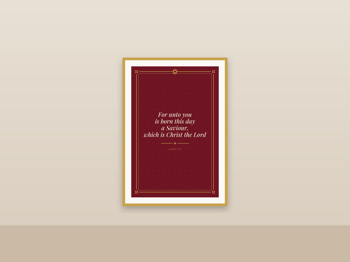 Unto You Is Born This Day a Saviour | Luke 2:11 Nutcracker Christmas Printable